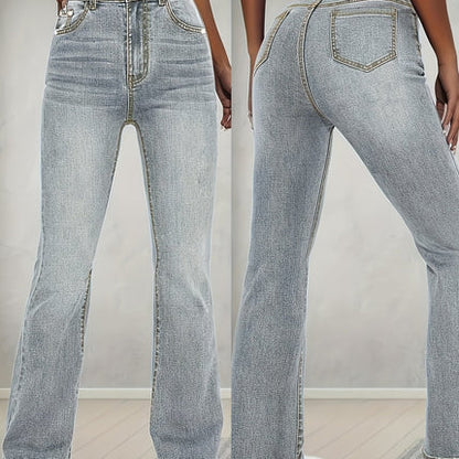 Nieuwe Hoge Taille Elastische Casual Broek Losse Street Campus All-Match. Jeans Retro Stijl Dames Lange Broek